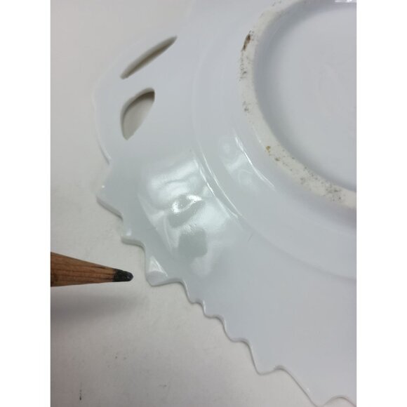 Hand Painted Leaf Shape Trinket Candy Dish floral Vintage - Picture 7 of 8